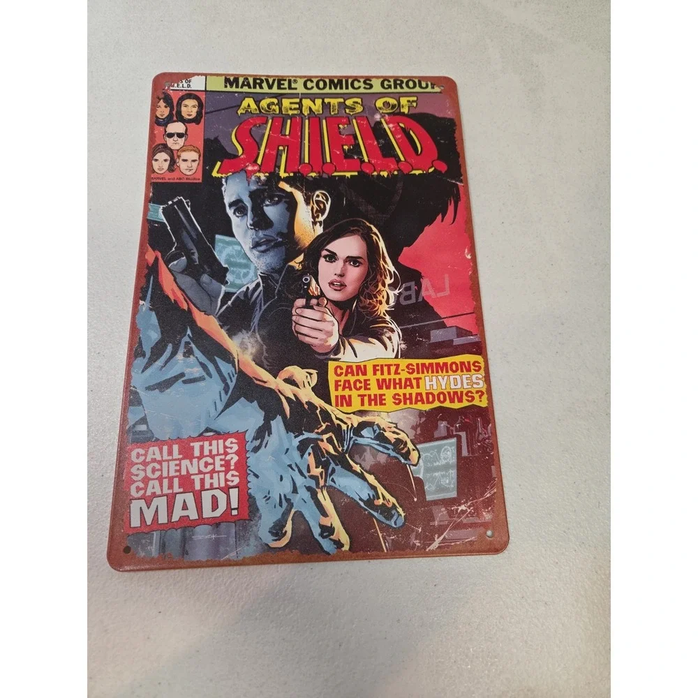 Agents of S.H.I.E.L.D.‎ Vintage Look Tin Poster Marvel Wall Art Home Decor